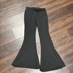 Black low-Waist Flared Pants
